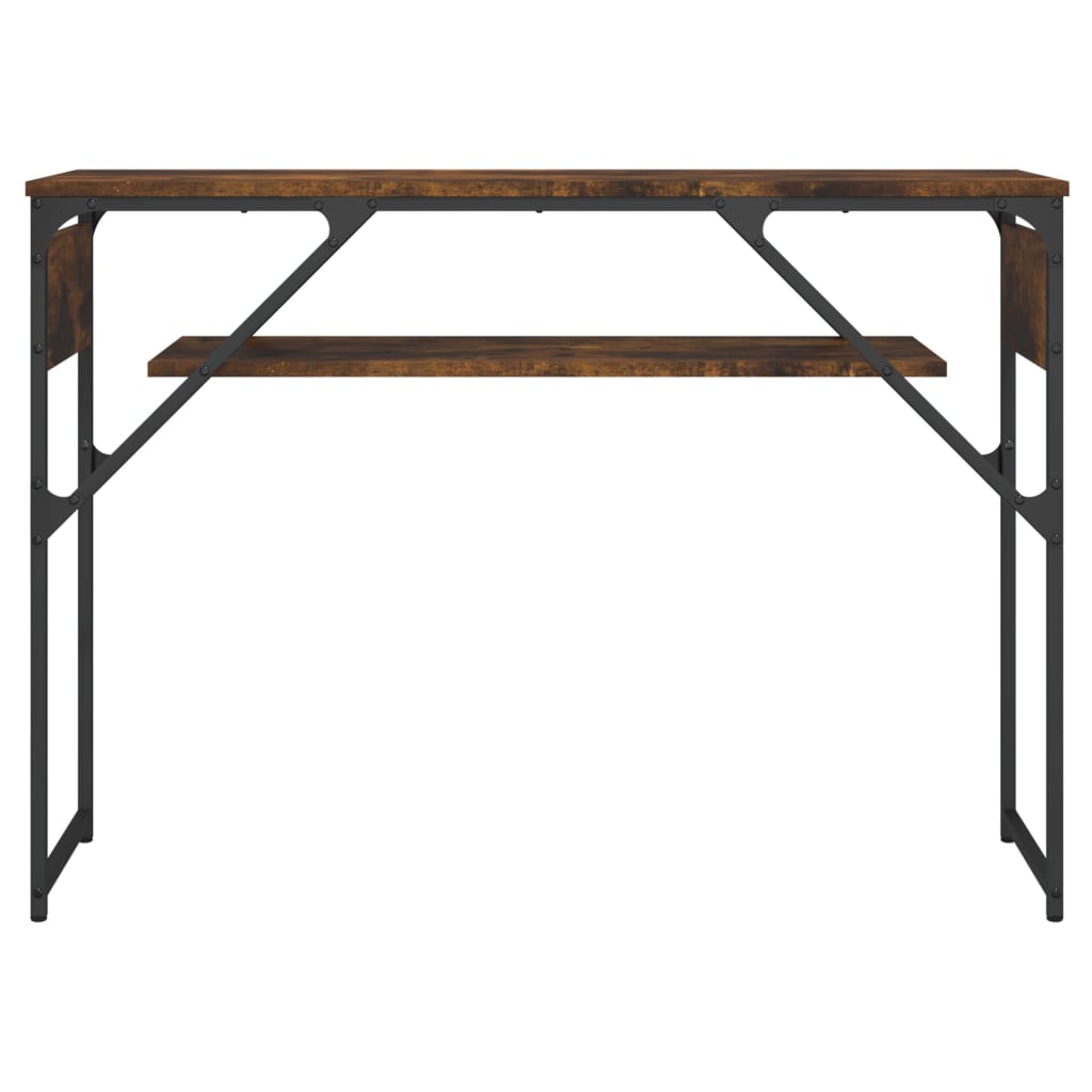 vidaXL Măsuță consolă cu raft stejar afumat 105x30x75cm lemn prelucrat vidaXL Măsuță consolă cu raft stejar afumat 105x30x75cm lemn prelucrat