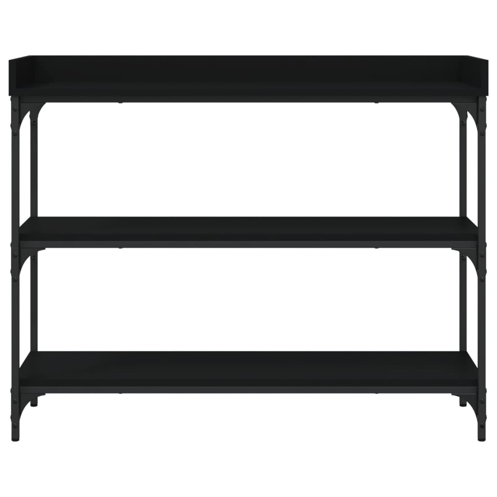 vidaXL Măsuță consolă cu rafturi, negru, 100x30x80 cm vidaXL Măsuță consolă cu rafturi, negru, 100x30x80 cm