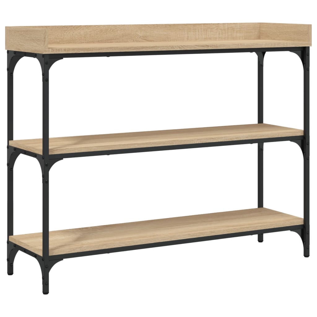 vidaXL Măsuță consolă cu rafturi, stejar sonoma, 100x30x80 cm vidaXL Măsuță consolă cu rafturi, stejar sonoma, 100x30x80 cm