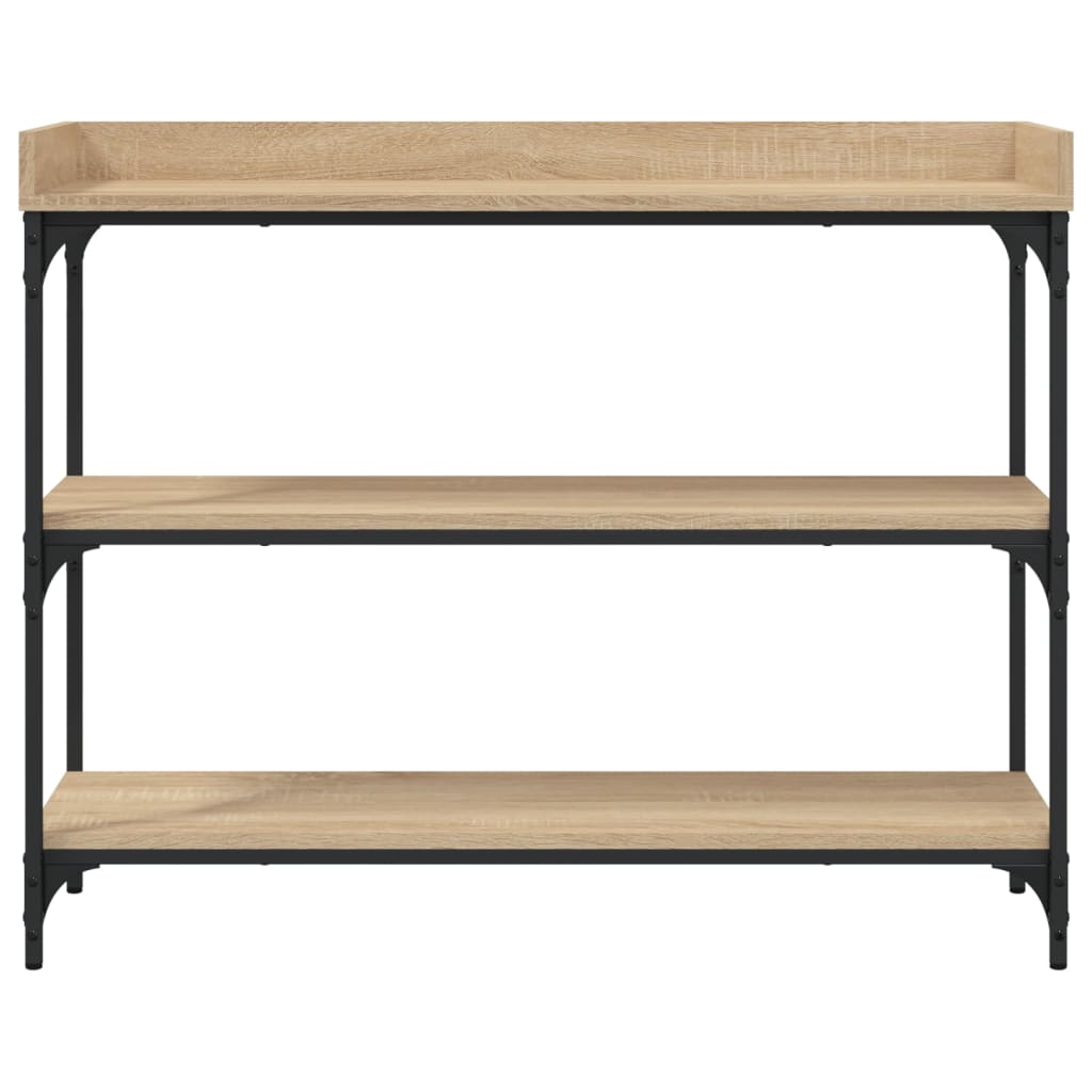 vidaXL Măsuță consolă cu rafturi, stejar sonoma, 100x30x80 cm vidaXL Măsuță consolă cu rafturi, stejar sonoma, 100x30x80 cm