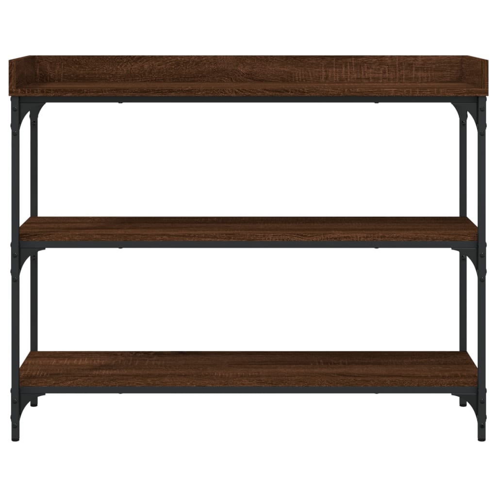 vidaXL Măsuță consolă cu rafturi, stejar maro, 100x30x80 cm vidaXL Măsuță consolă cu rafturi, stejar maro, 100x30x80 cm