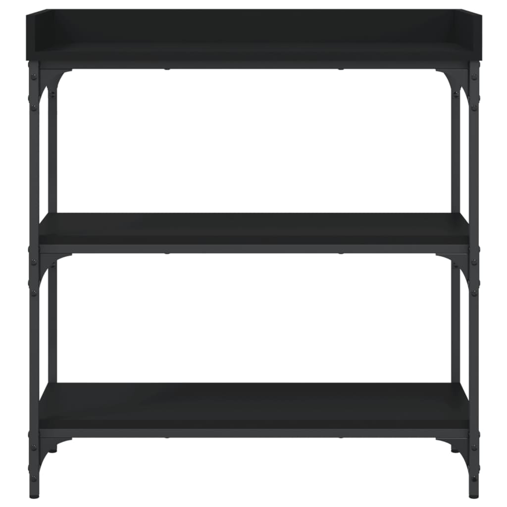 vidaXL Măsuță consolă cu rafturi, negru, 75x30x80 cm vidaXL Măsuță consolă cu rafturi, negru, 75x30x80 cm