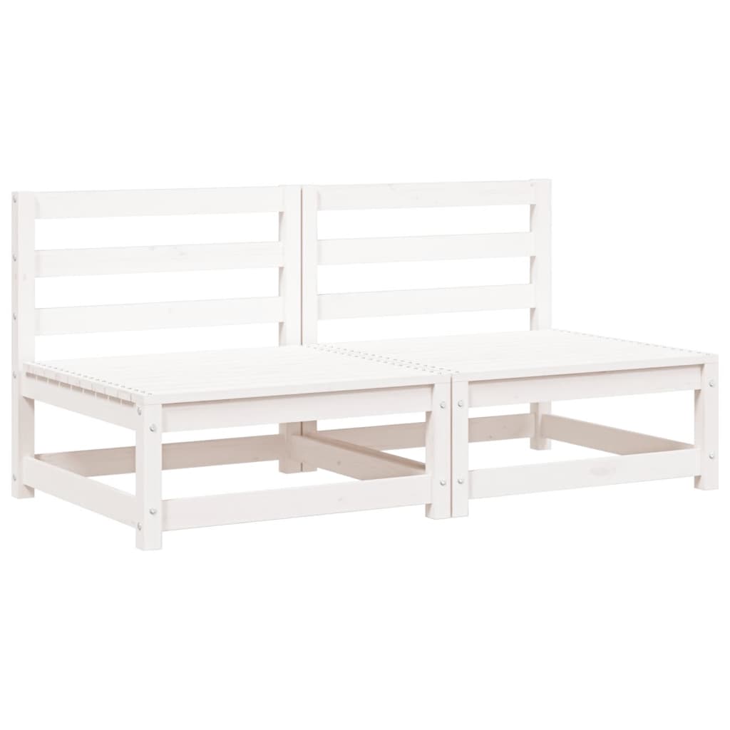 vidaXL Canapele grădină fără cotiere, 2 buc., alb, 70x70x67 cm vidaXL Canapele grădină fără cotiere, 2 buc., alb, 70x70x67 cm
