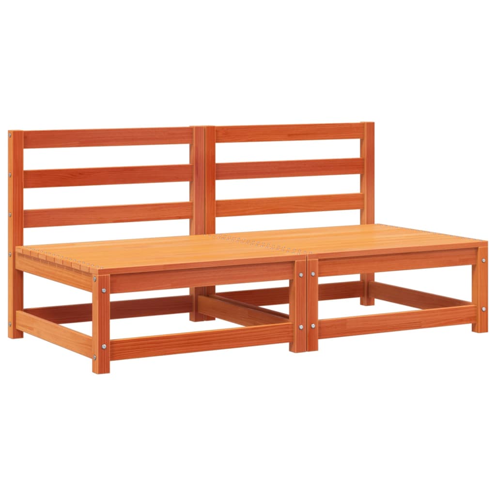 vidaXL Canapele grădină fără cotiere, 2 buc., maro ceruit, 70x70x67 cm vidaXL Canapele grădină fără cotiere, 2 buc., maro ceruit, 70x70x67 cm