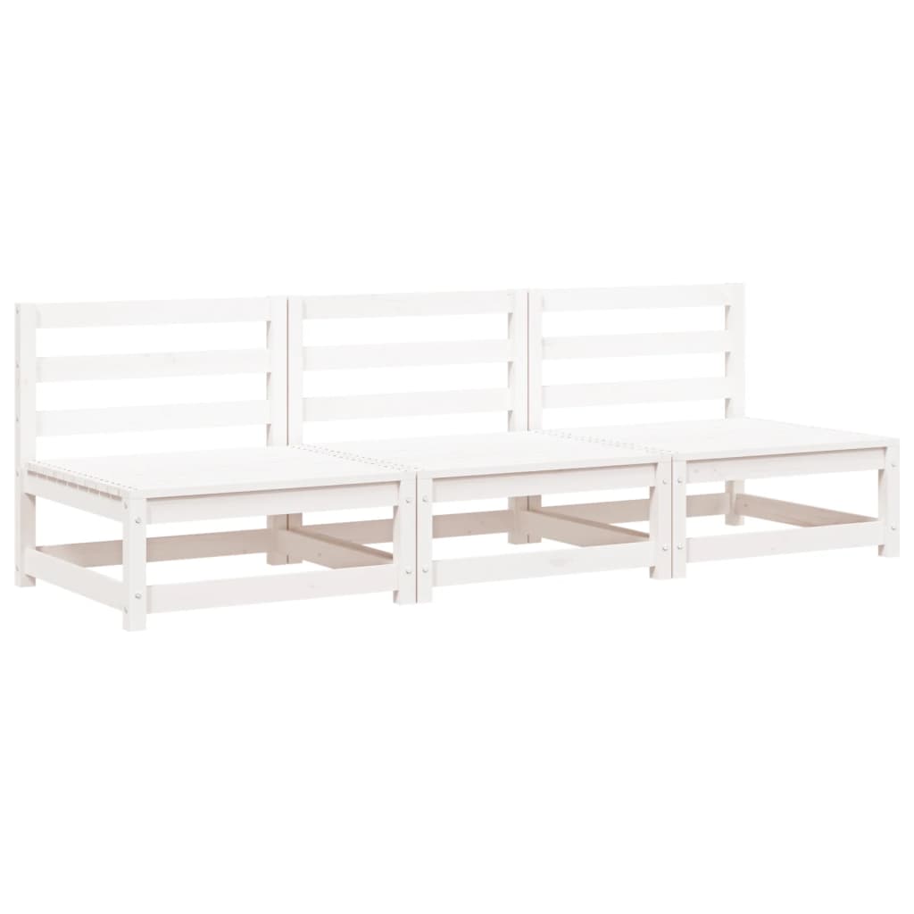 vidaXL Canapele grădină fără cotiere, 3 buc., alb, 70x70x67 cm vidaXL Canapele grădină fără cotiere, 3 buc., alb, 70x70x67 cm