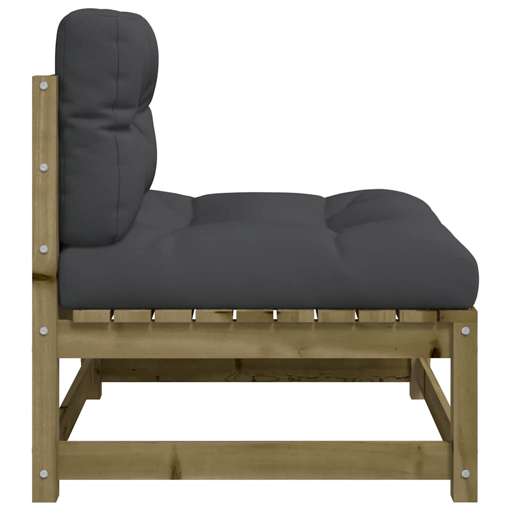 vidaXL Canapele de grădină fără cotiere, cu perne, 2 buc. vidaXL Canapele de grădină fără cotiere, cu perne, 2 buc.