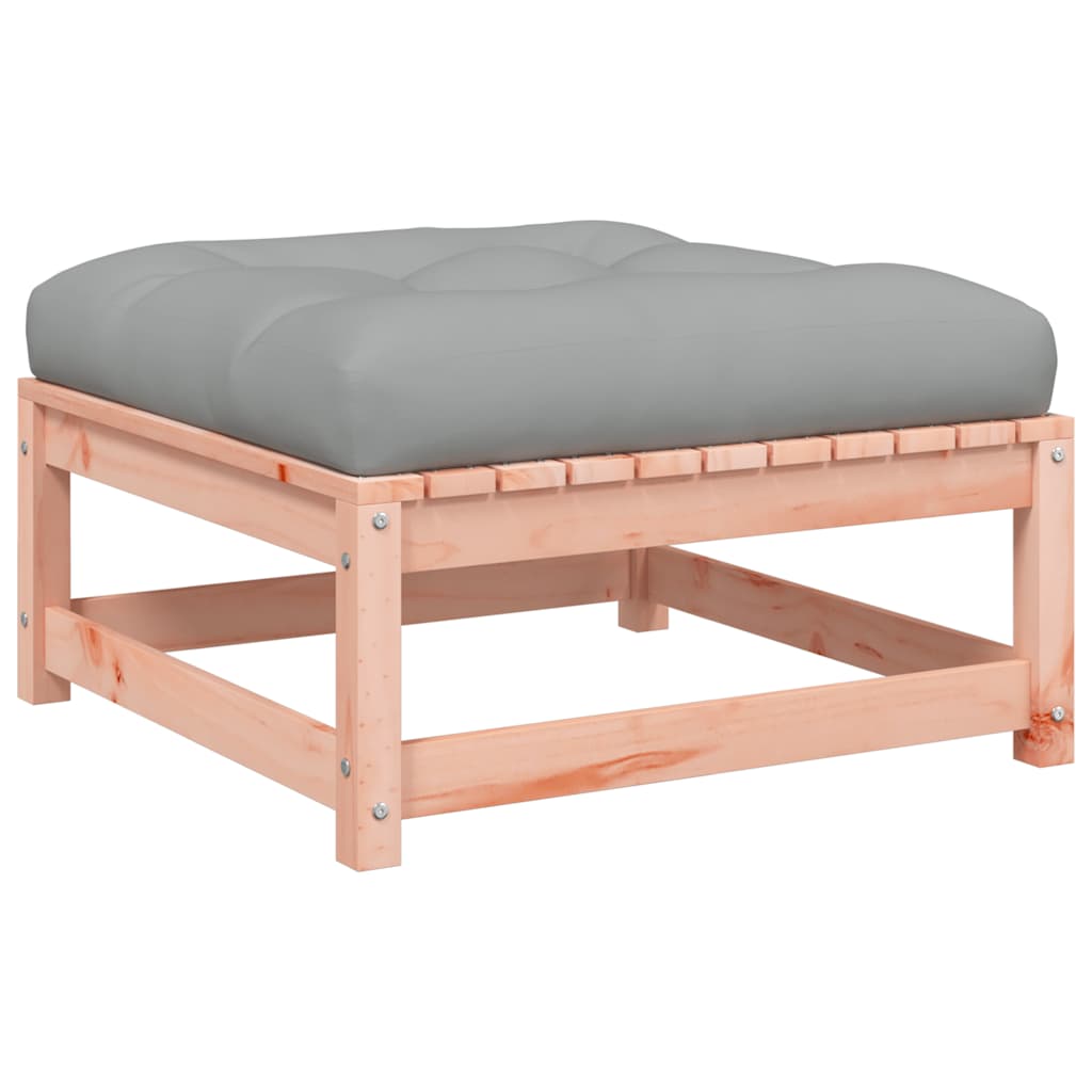 vidaXL Taburet de grădină cu pernă, lemn masiv douglas