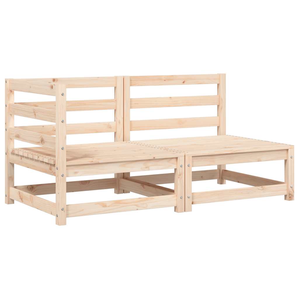 vidaXL Canapea de grădină cu 2 locuri, cu perne, lemn masiv pin