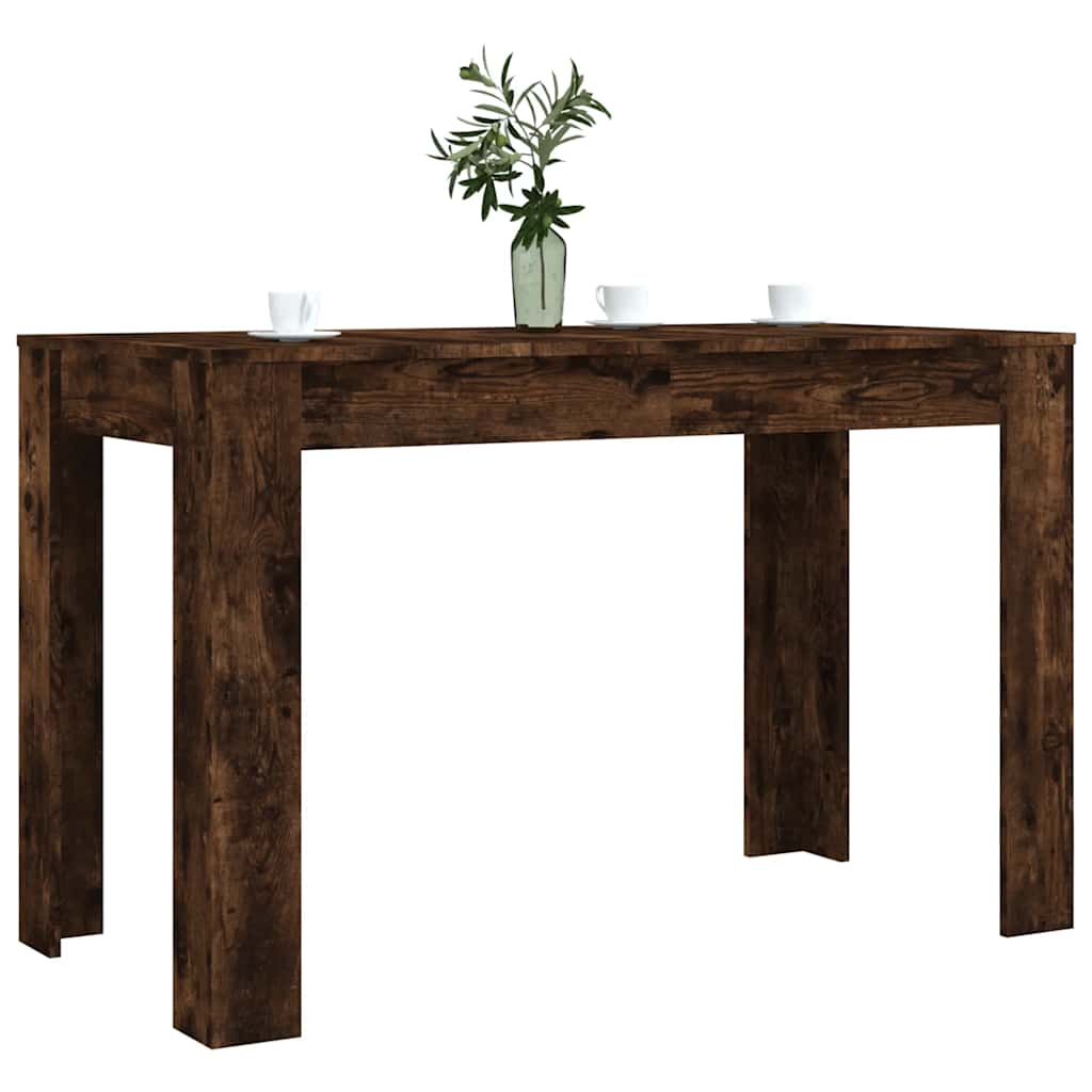 vidaXL Masă de bucătărie, stejar fumuriu, 120x60x76 cm, lemn prelucrat vidaXL Masă de bucătărie, stejar fumuriu, 120x60x76 cm, lemn prelucrat