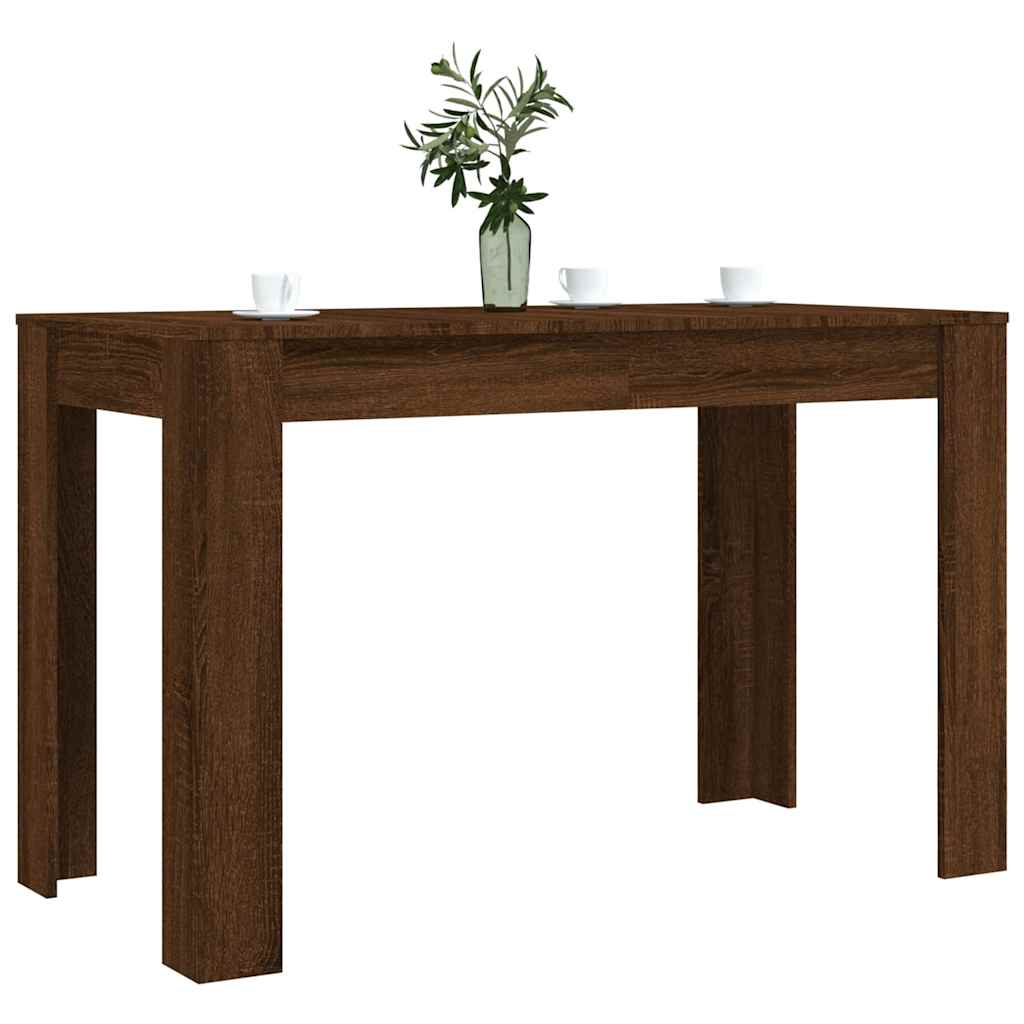 vidaXL Masă de bucătărie, stejar maro, 120x60x76 cm, lemn prelucrat vidaXL Masă de bucătărie, stejar maro, 120x60x76 cm, lemn prelucrat