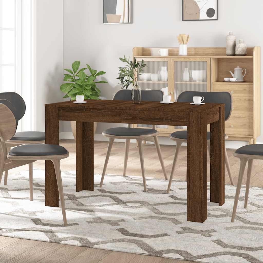 vidaXL Masă de bucătărie, stejar maro, 120x60x76 cm, lemn prelucrat vidaXL Masă de bucătărie, stejar maro, 120x60x76 cm, lemn prelucrat