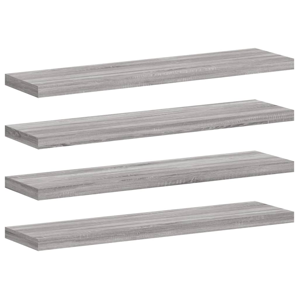 vidaXL Rafturi de perete, 4 buc., gri sonoma, 40x10x1,5 cm, lemn vidaXL Rafturi de perete, 4 buc., gri sonoma, 40x10x1,5 cm, lemn