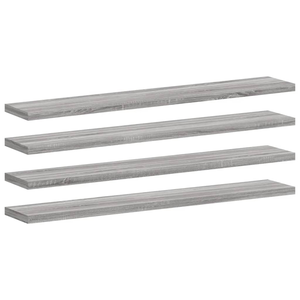 vidaXL Rafturi de perete, 4 buc., gri sonoma, 60x10x1,5 cm, lemn vidaXL Rafturi de perete, 4 buc., gri sonoma, 60x10x1,5 cm, lemn