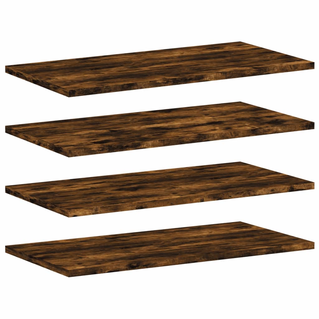 vidaXL Rafturi perete 4 buc. stejar fumuriu 60x30x1,5 cm lemn compozit vidaXL Rafturi perete 4 buc. stejar fumuriu 60x30x1,5 cm lemn compozit
