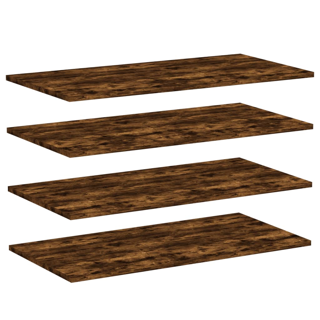 vidaXL Rafturi perete 4 buc. stejar fumuriu 80x40x1,5 cm lemn compozit vidaXL Rafturi perete 4 buc. stejar fumuriu 80x40x1,5 cm lemn compozit