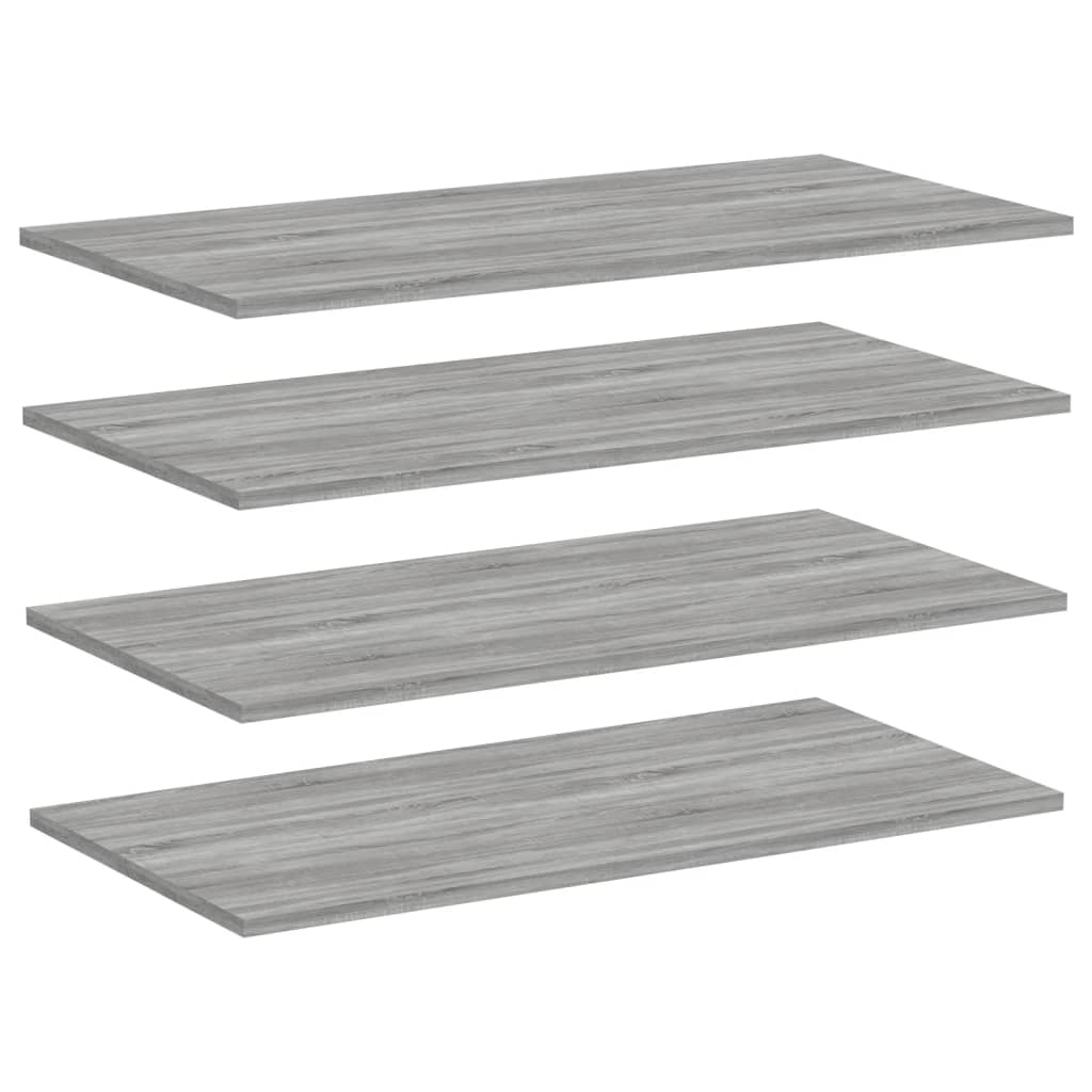 vidaXL Rafturi de perete, 4 buc., gri sonoma, 80x40x1,5 cm, lemn vidaXL Rafturi de perete, 4 buc., gri sonoma, 80x40x1,5 cm, lemn