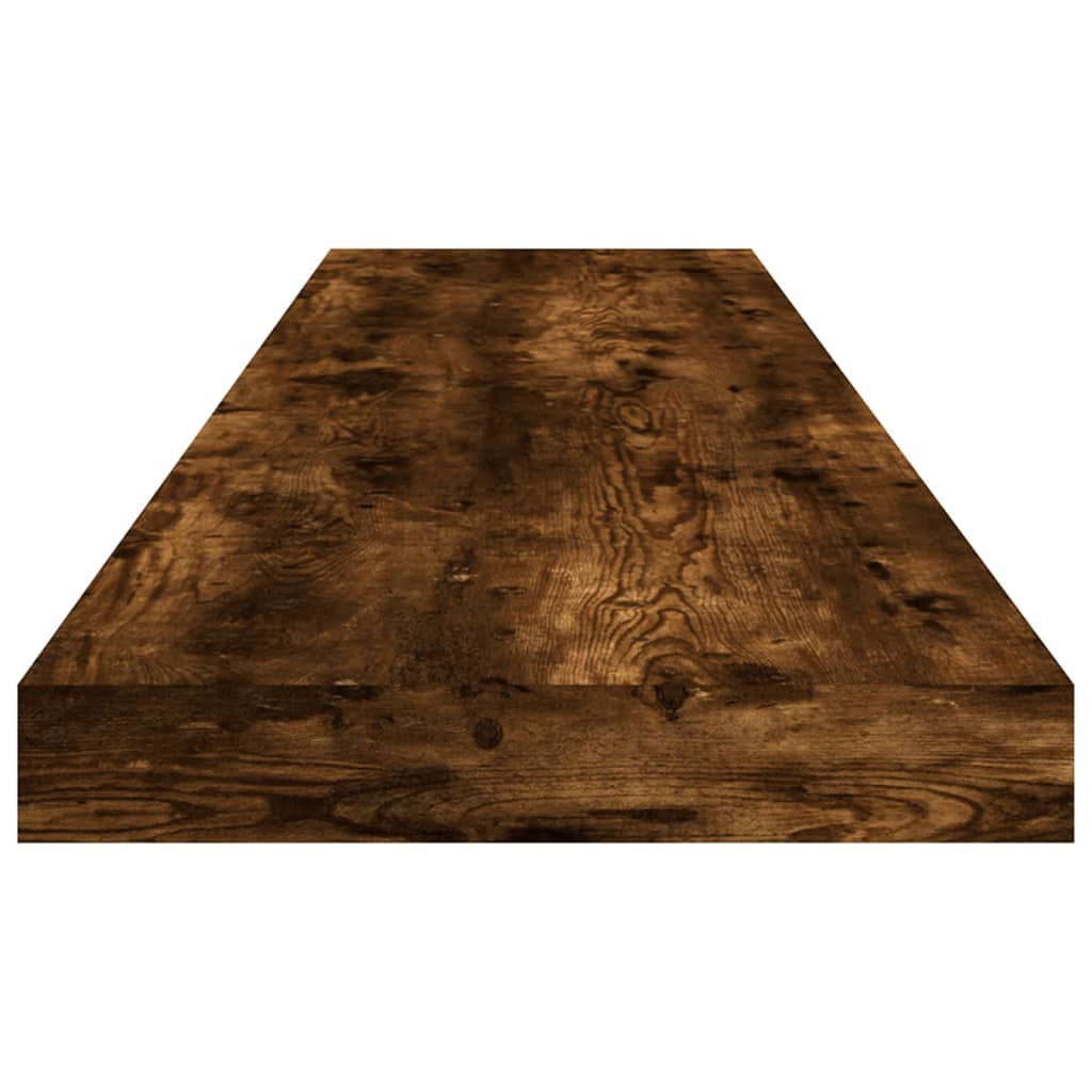 vidaXL Rafturi perete 4 buc. stejar fumuriu 100x10x1,5cm lemn compozit vidaXL Rafturi perete 4 buc. stejar fumuriu 100x10x1,5cm lemn compozit