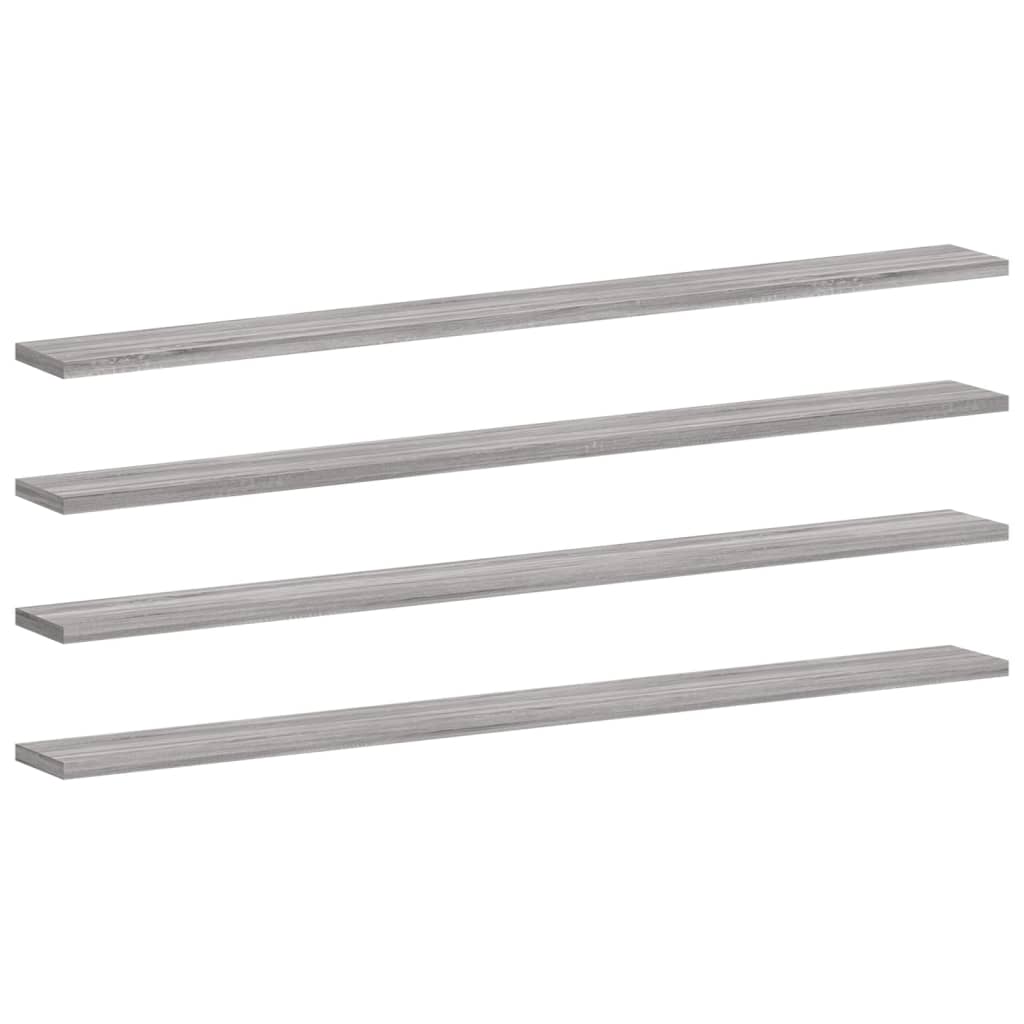 vidaXL Rafturi de perete, 4 buc., gri sonoma, 100x10x1,5 cm, lemn vidaXL Rafturi de perete, 4 buc., gri sonoma, 100x10x1,5 cm, lemn