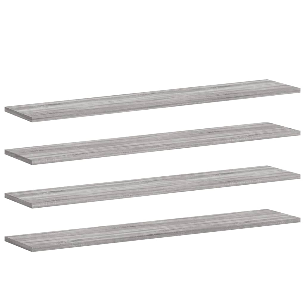 vidaXL Rafturi de perete, 4 buc., gri sonoma, 100x20x1,5 cm, lemn vidaXL Rafturi de perete, 4 buc., gri sonoma, 100x20x1,5 cm, lemn