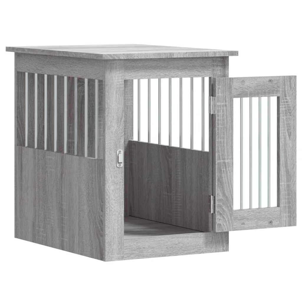 vidaXL Ladă pentru câini, gri sonoma, 45x62x59 cm, lemn prelucrat vidaXL Ladă pentru câini, gri sonoma, 45x62x59 cm, lemn prelucrat