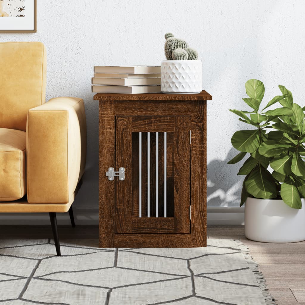 vidaXL Ladă pentru câini, stejar maro, 45x62x59 cm, lemn prelucrat vidaXL Ladă pentru câini, stejar maro, 45x62x59 cm, lemn prelucrat
