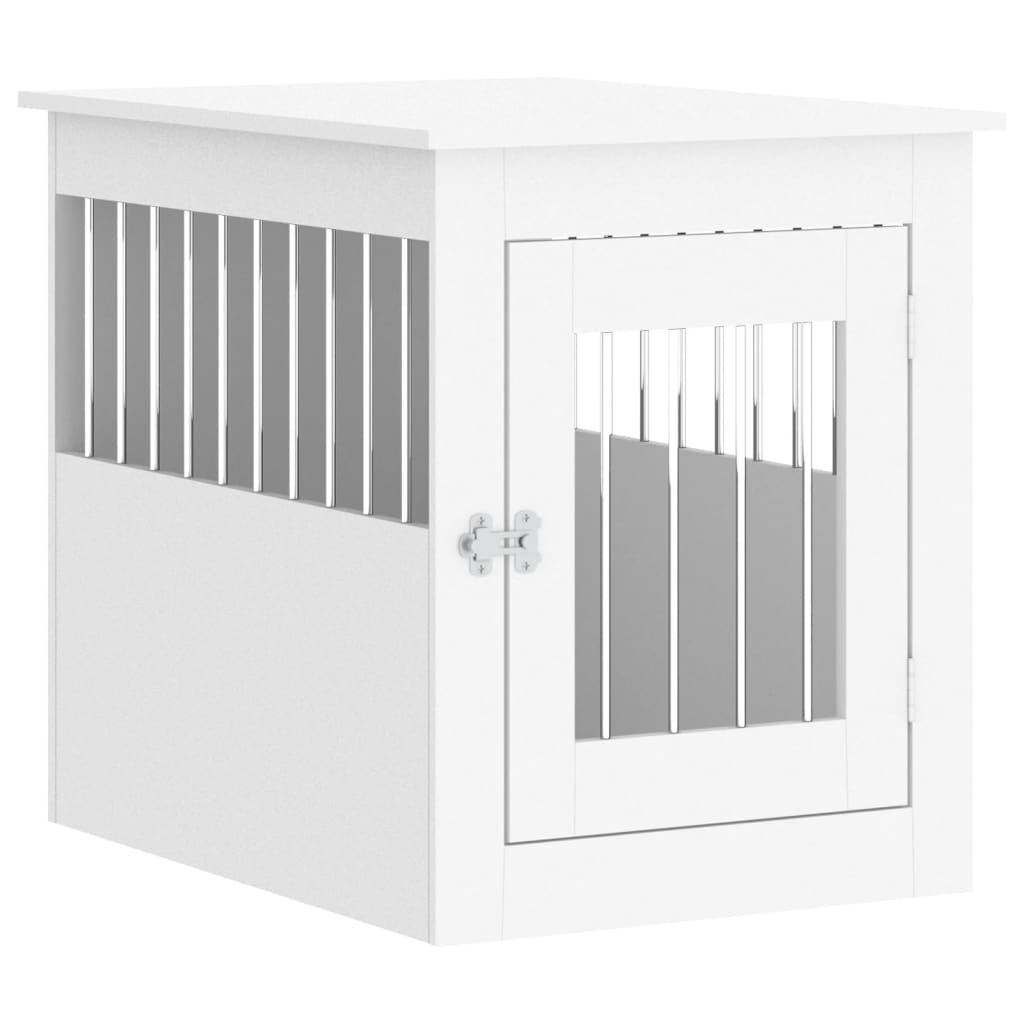 vidaXL Ladă pentru câini, alb, 55x75x65 cm, lemn prelucrat vidaXL Ladă pentru câini, alb, 55x75x65 cm, lemn prelucrat