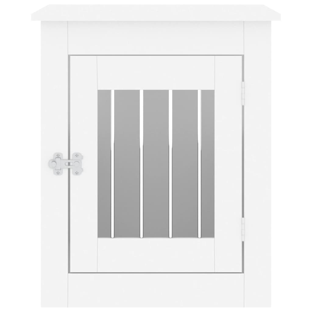 vidaXL Ladă pentru câini, alb, 55x75x65 cm, lemn prelucrat vidaXL Ladă pentru câini, alb, 55x75x65 cm, lemn prelucrat