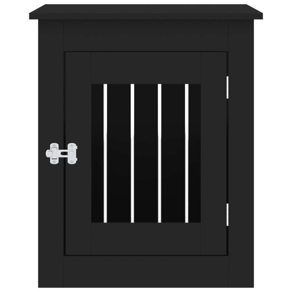 vidaXL Ladă pentru câini, negru, 55x75x65 cm, lemn compozit vidaXL Ladă pentru câini, negru, 55x75x65 cm, lemn compozit