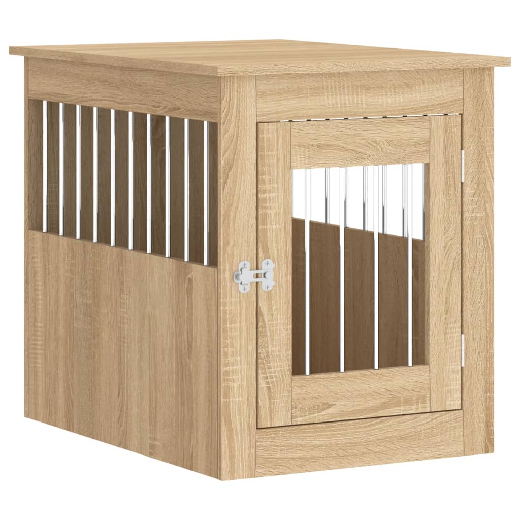vidaXL Ladă pentru câini, stejar sonoma, 55x75x65 cm, lemn compozit vidaXL Ladă pentru câini, stejar sonoma, 55x75x65 cm, lemn compozit
