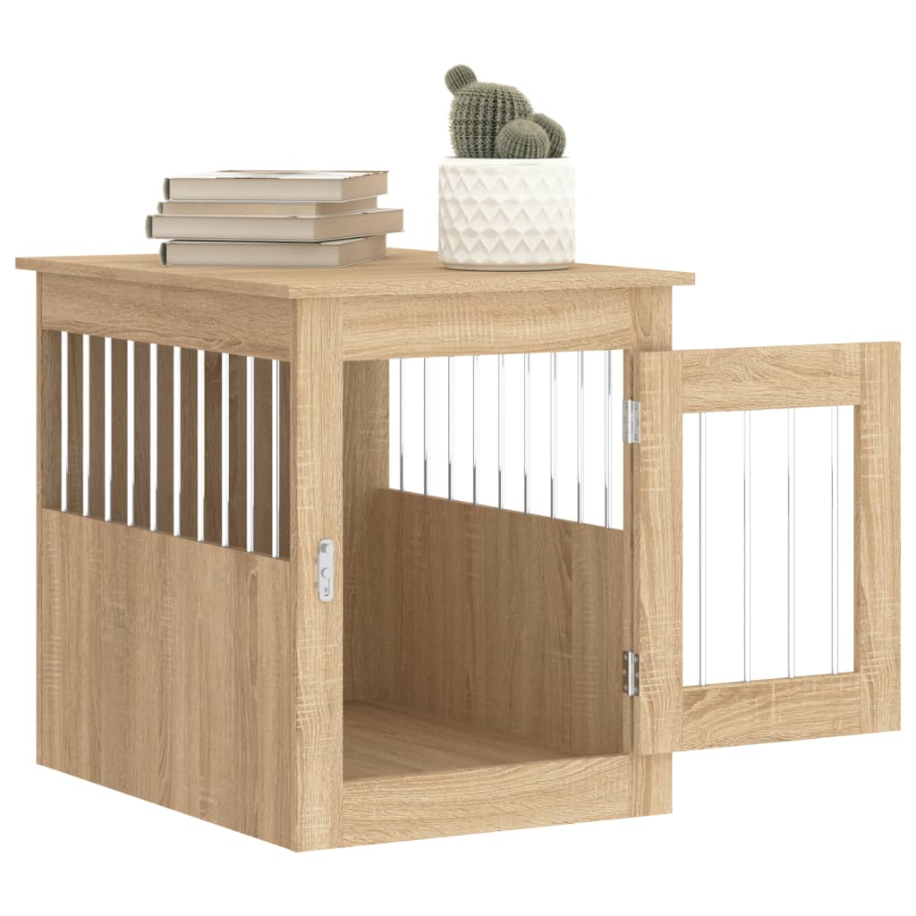 vidaXL Ladă pentru câini, stejar sonoma, 55x75x65 cm, lemn compozit vidaXL Ladă pentru câini, stejar sonoma, 55x75x65 cm, lemn compozit