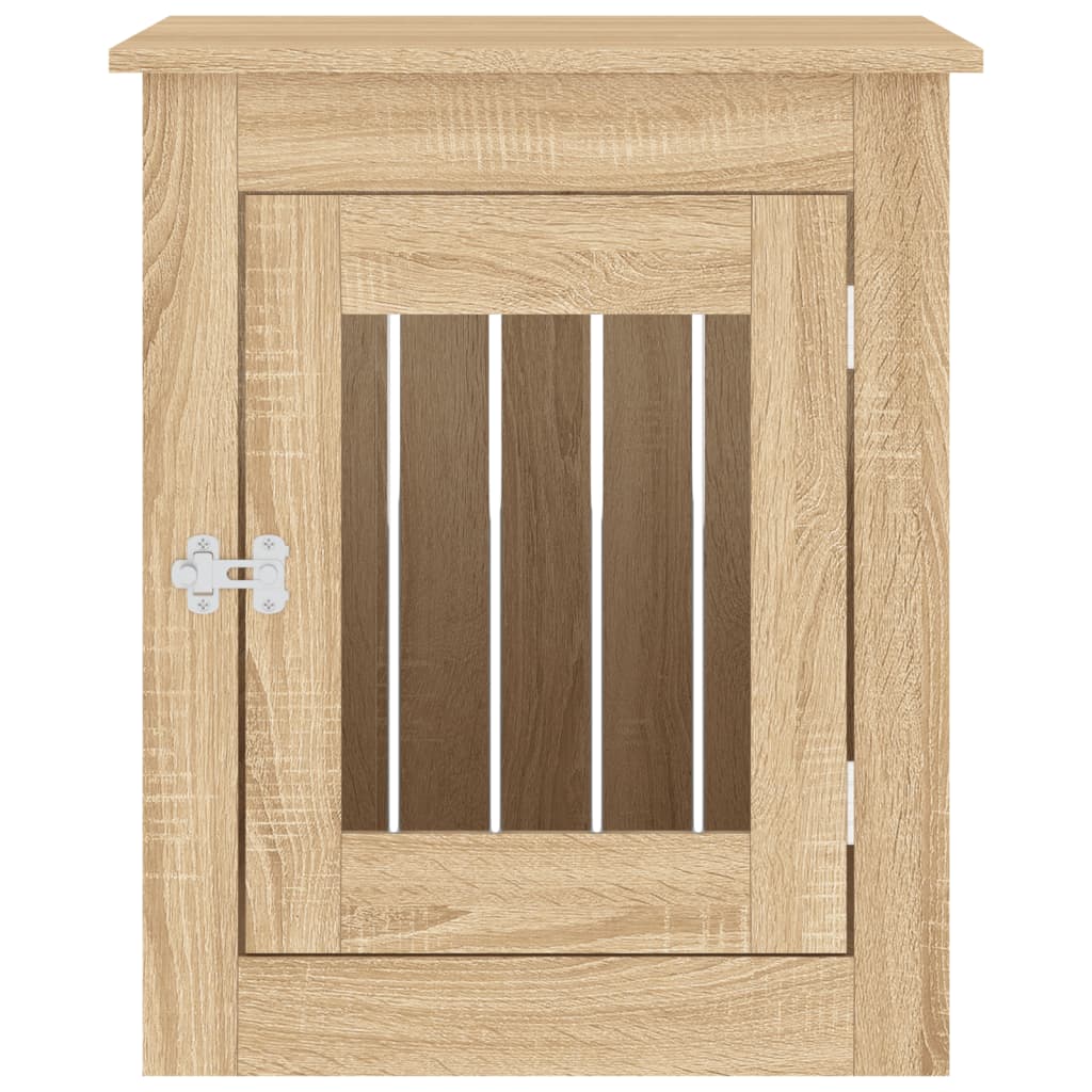 vidaXL Ladă pentru câini, stejar sonoma, 55x75x65 cm, lemn compozit vidaXL Ladă pentru câini, stejar sonoma, 55x75x65 cm, lemn compozit