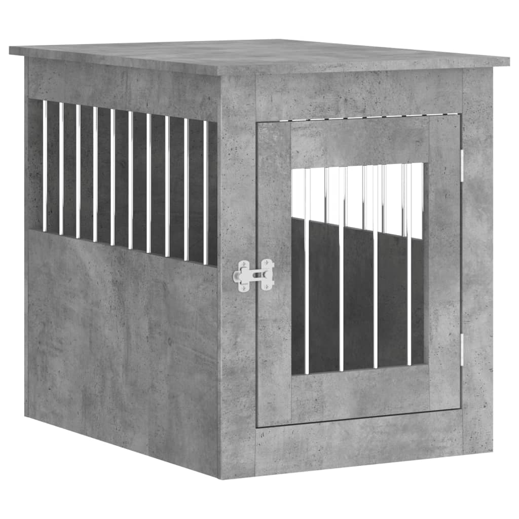 vidaXL Ladă pentru câini, gri beton, 55x75x65 cm, lemn compozit vidaXL Ladă pentru câini, gri beton, 55x75x65 cm, lemn compozit