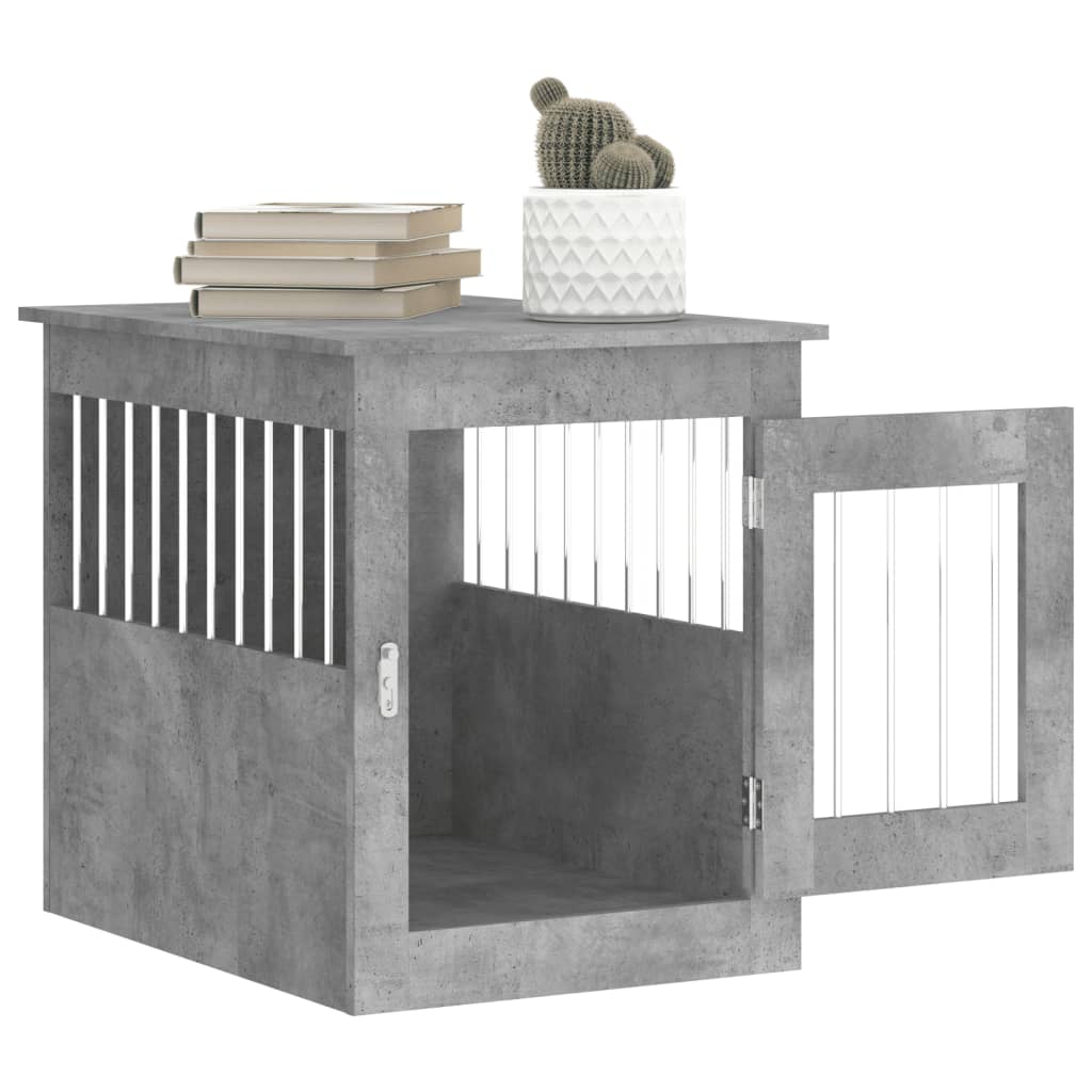 vidaXL Ladă pentru câini, gri beton, 55x75x65 cm, lemn compozit vidaXL Ladă pentru câini, gri beton, 55x75x65 cm, lemn compozit