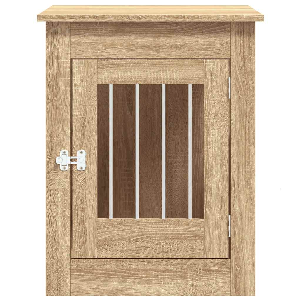 vidaXL Ladă pentru câini, stejar sonoma, 55x80x68 cm, lemn compozit vidaXL Ladă pentru câini, stejar sonoma, 55x80x68 cm, lemn compozit
