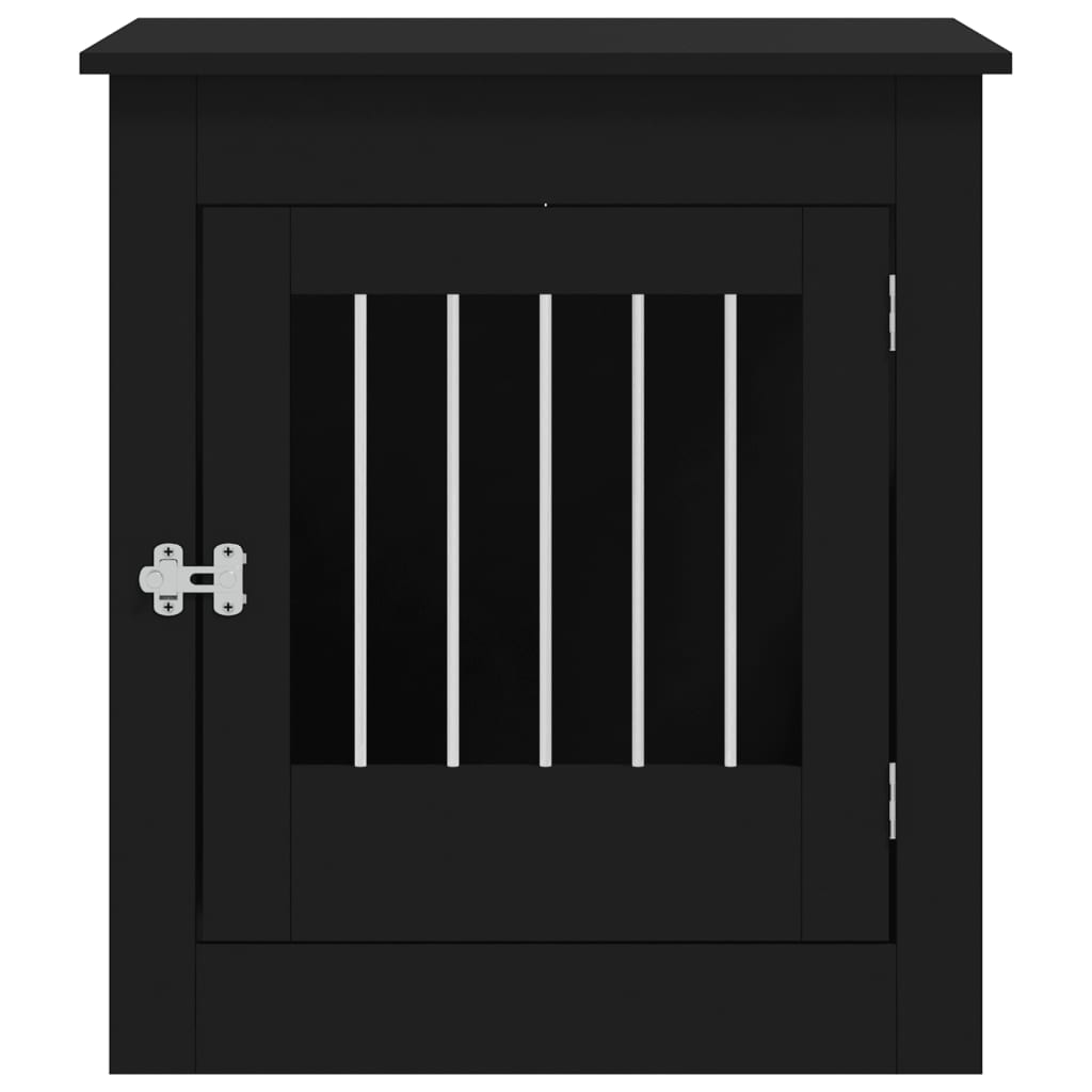 vidaXL Ladă pentru câini, negru, 64,5x80x71 cm, lemn compozit vidaXL Ladă pentru câini, negru, 64,5x80x71 cm, lemn compozit