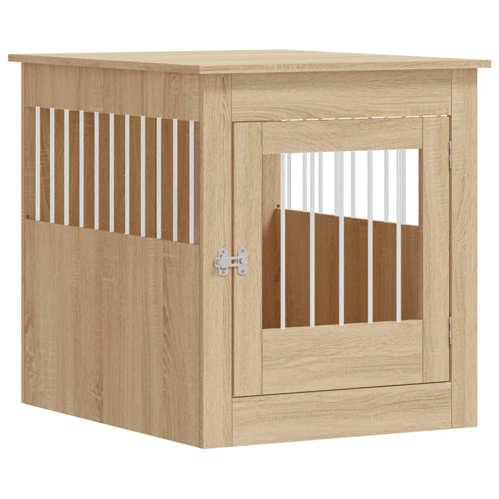 vidaXL Ladă pentru câini, stejar sonoma, 64,5x80x71 cm, lemn compozit vidaXL Ladă pentru câini, stejar sonoma, 64,5x80x71 cm, lemn compozit