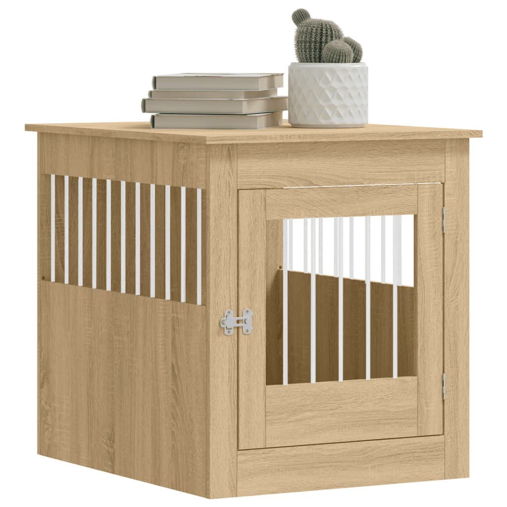 vidaXL Ladă pentru câini, stejar sonoma, 64,5x80x71 cm, lemn compozit vidaXL Ladă pentru câini, stejar sonoma, 64,5x80x71 cm, lemn compozit