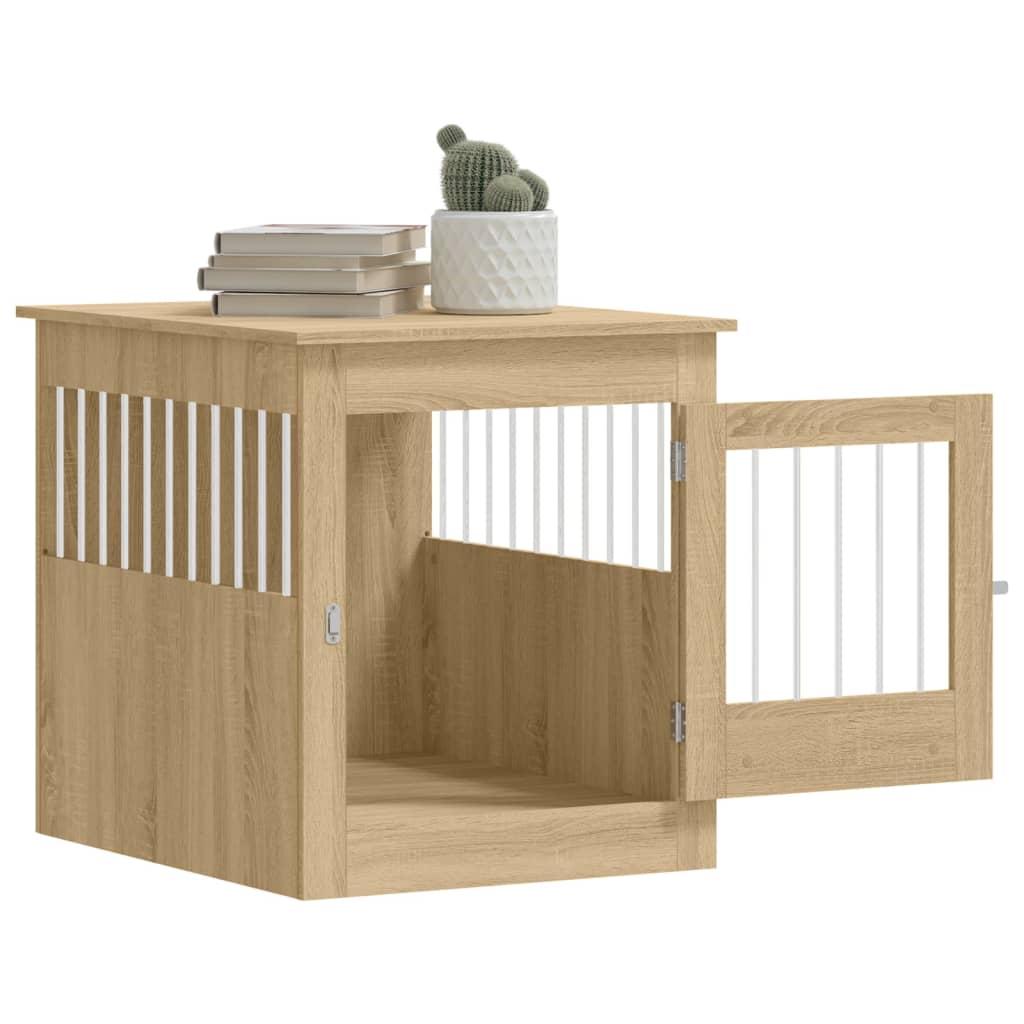 vidaXL Ladă pentru câini, stejar sonoma, 64,5x80x71 cm, lemn compozit vidaXL Ladă pentru câini, stejar sonoma, 64,5x80x71 cm, lemn compozit