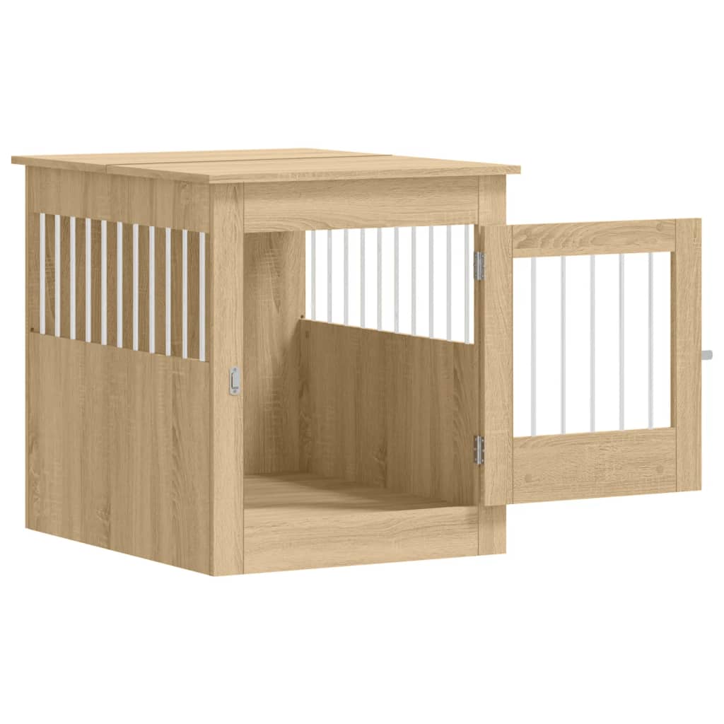 vidaXL Ladă pentru câini, stejar sonoma, 64,5x80x71 cm, lemn compozit vidaXL Ladă pentru câini, stejar sonoma, 64,5x80x71 cm, lemn compozit