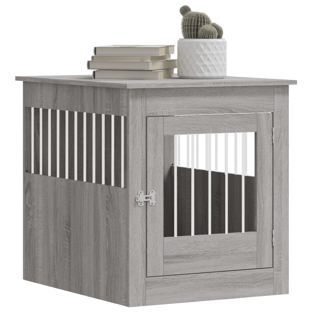 vidaXL Ladă pentru câini, gri sonoma, 64,5x80x71 cm, lemn compozit vidaXL Ladă pentru câini, gri sonoma, 64,5x80x71 cm, lemn compozit