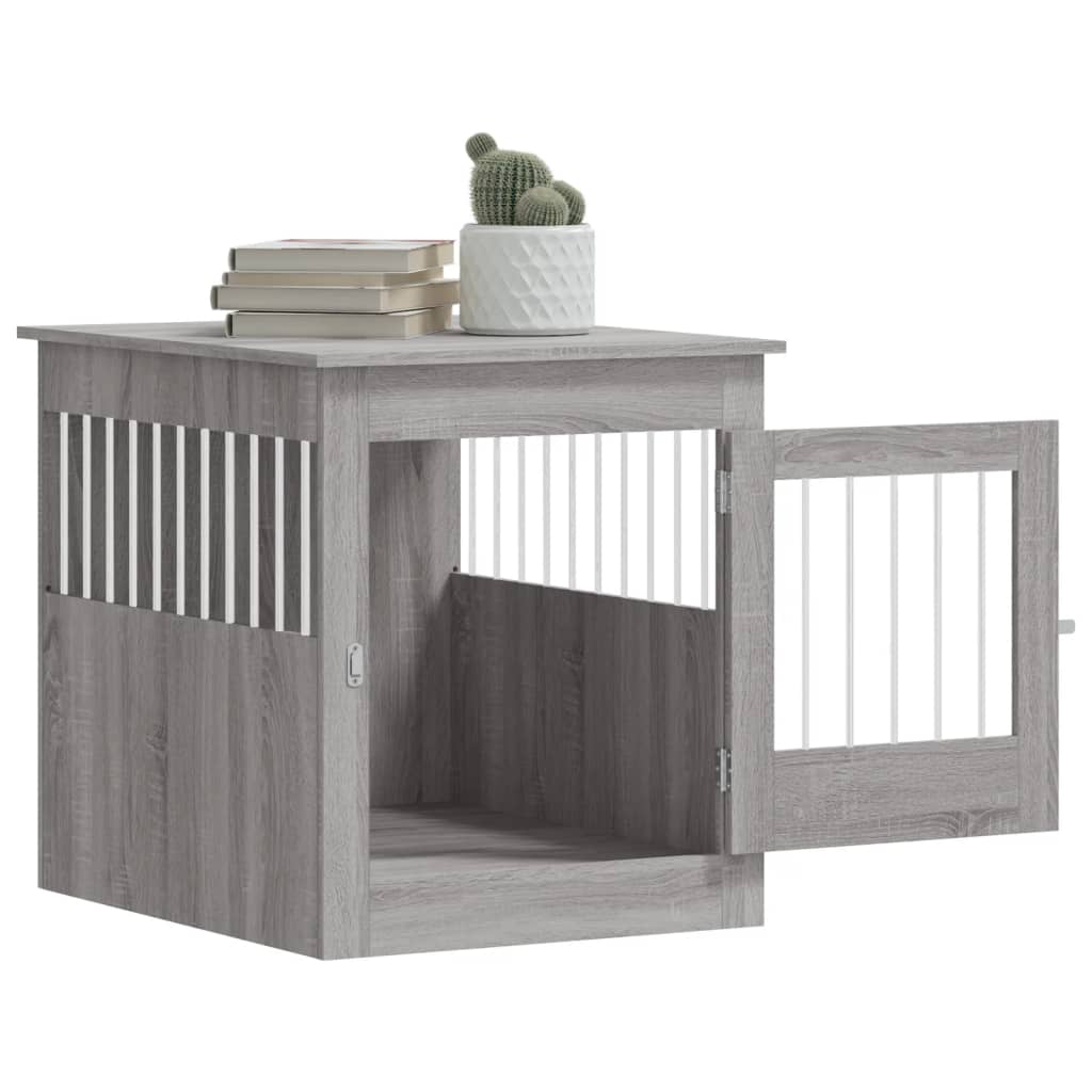 vidaXL Ladă pentru câini, gri sonoma, 64,5x80x71 cm, lemn compozit vidaXL Ladă pentru câini, gri sonoma, 64,5x80x71 cm, lemn compozit