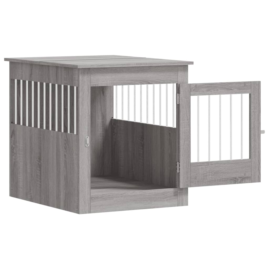 vidaXL Ladă pentru câini, gri sonoma, 64,5x80x71 cm, lemn compozit vidaXL Ladă pentru câini, gri sonoma, 64,5x80x71 cm, lemn compozit
