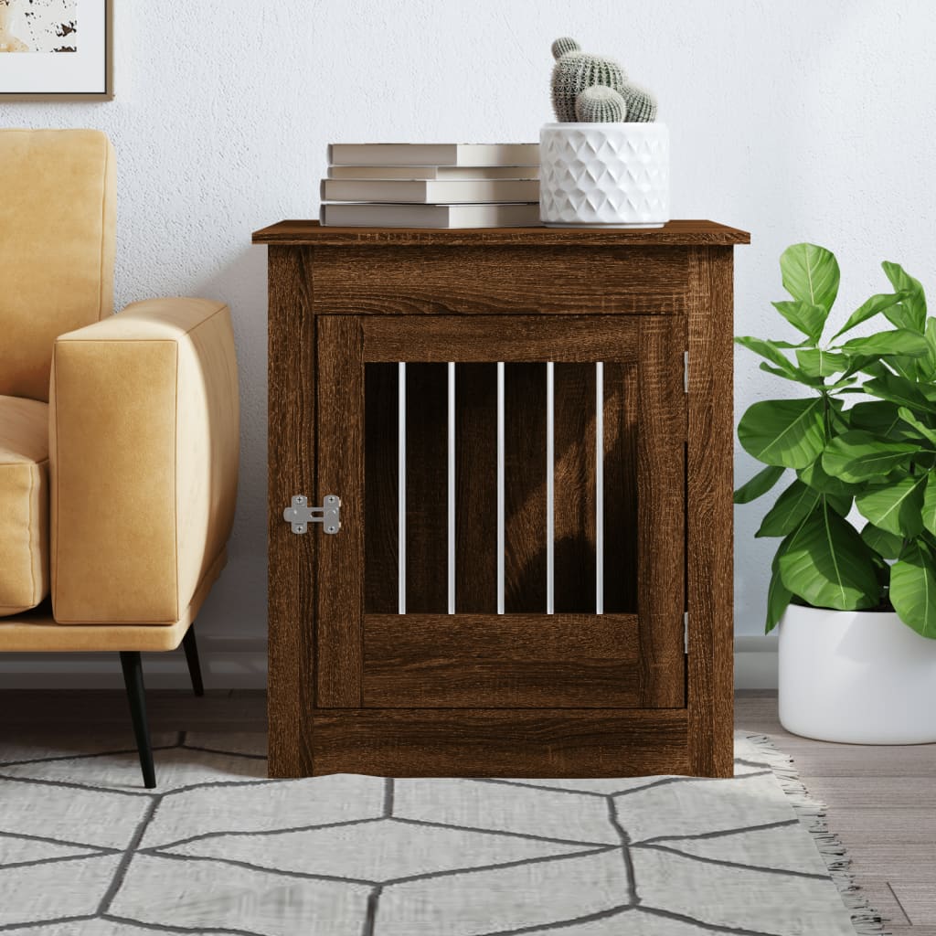 vidaXL Ladă pentru câini, stejar maro, 64,5x80x71 cm, lemn compozit