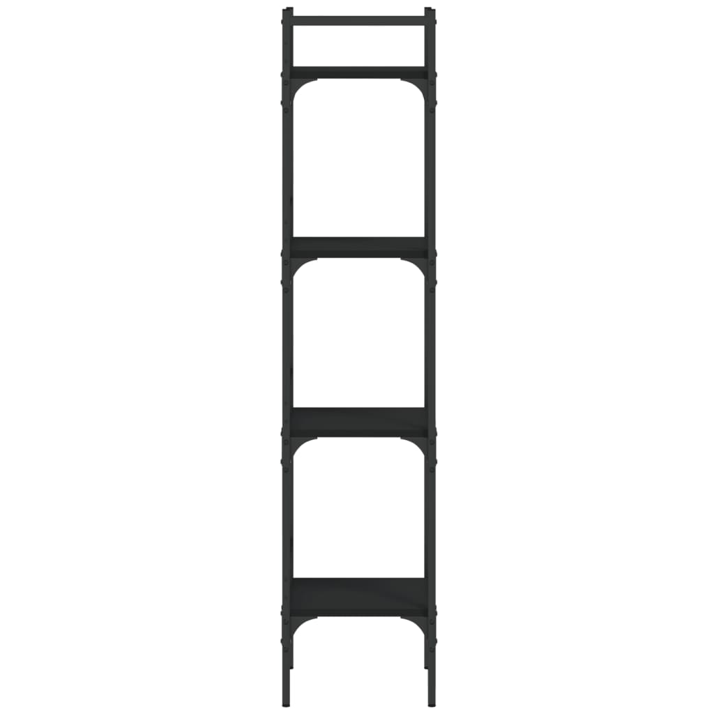 vidaXL Bibliotecă 4 niveluri, negru, 35x30x138,5 cm, lemn prelucrat vidaXL Bibliotecă 4 niveluri, negru, 35x30x138,5 cm, lemn prelucrat