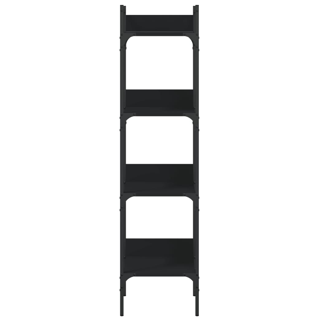 vidaXL Bibliotecă 4 niveluri, negru, 35x30x138,5 cm, lemn prelucrat vidaXL Bibliotecă 4 niveluri, negru, 35x30x138,5 cm, lemn prelucrat