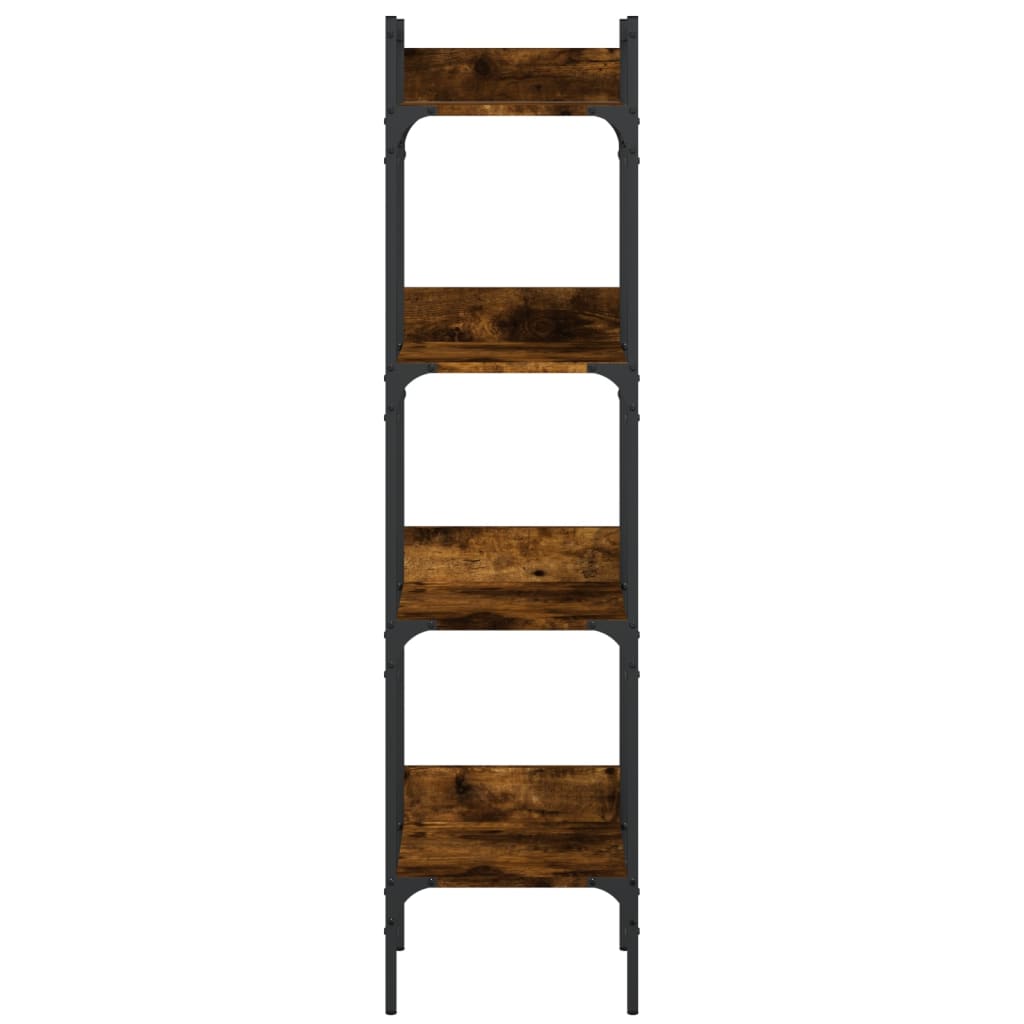 vidaXL Bibliotecă 4 niveluri, stejar fumuriu, 35x30x138,5 cm vidaXL Bibliotecă 4 niveluri, stejar fumuriu, 35x30x138,5 cm