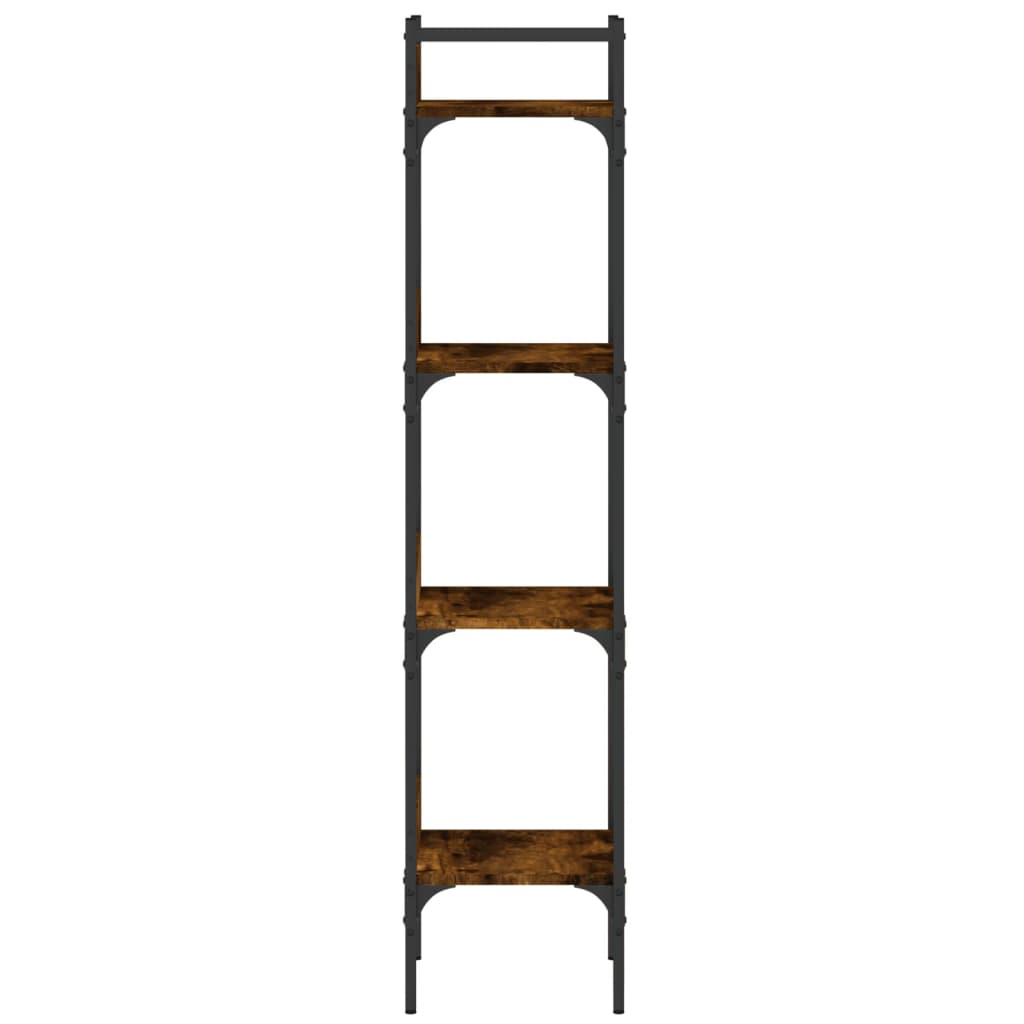 vidaXL Bibliotecă 4 niveluri, stejar fumuriu, 35x30x138,5 cm vidaXL Bibliotecă 4 niveluri, stejar fumuriu, 35x30x138,5 cm