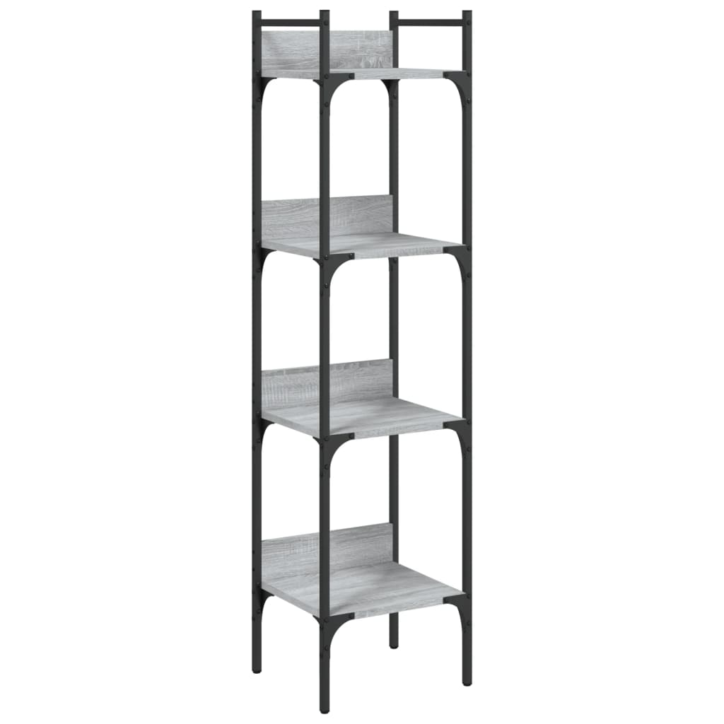 vidaXL Bibliotecă 4 niveluri, gri sonoma 35x30x138,5 cm lemn prelucrat vidaXL Bibliotecă 4 niveluri, gri sonoma 35x30x138,5 cm lemn prelucrat