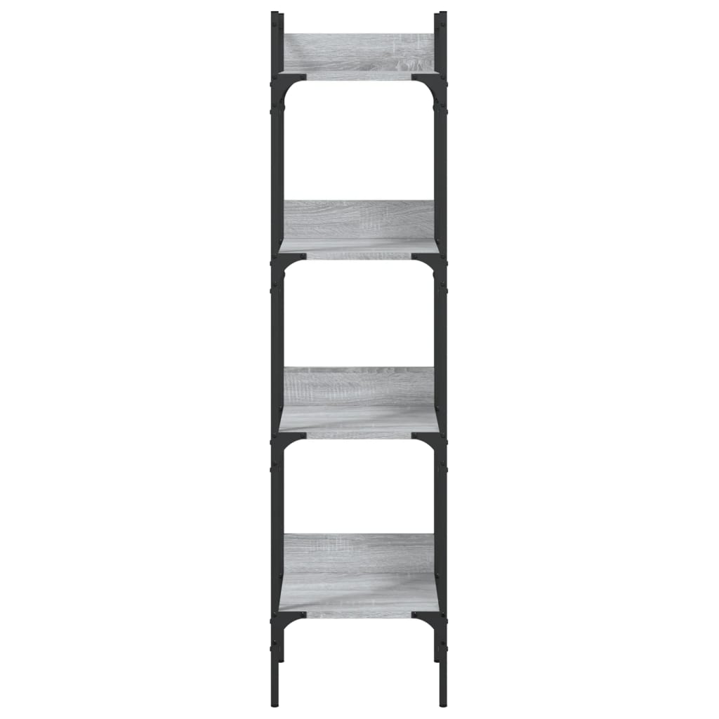 vidaXL Bibliotecă 4 niveluri, gri sonoma 35x30x138,5 cm lemn prelucrat vidaXL Bibliotecă 4 niveluri, gri sonoma 35x30x138,5 cm lemn prelucrat