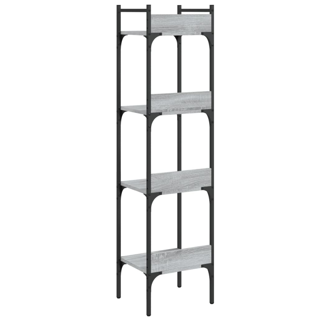 vidaXL Bibliotecă 4 niveluri, gri sonoma 35x30x138,5 cm lemn prelucrat vidaXL Bibliotecă 4 niveluri, gri sonoma 35x30x138,5 cm lemn prelucrat